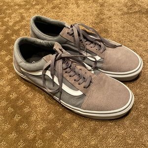 Old Skool Vans, Gray, Mens 10.5